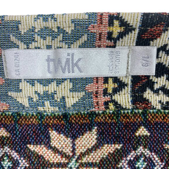 boho Button-Down Mini Skirt multicolor size large Twik - Picture 2 of 14